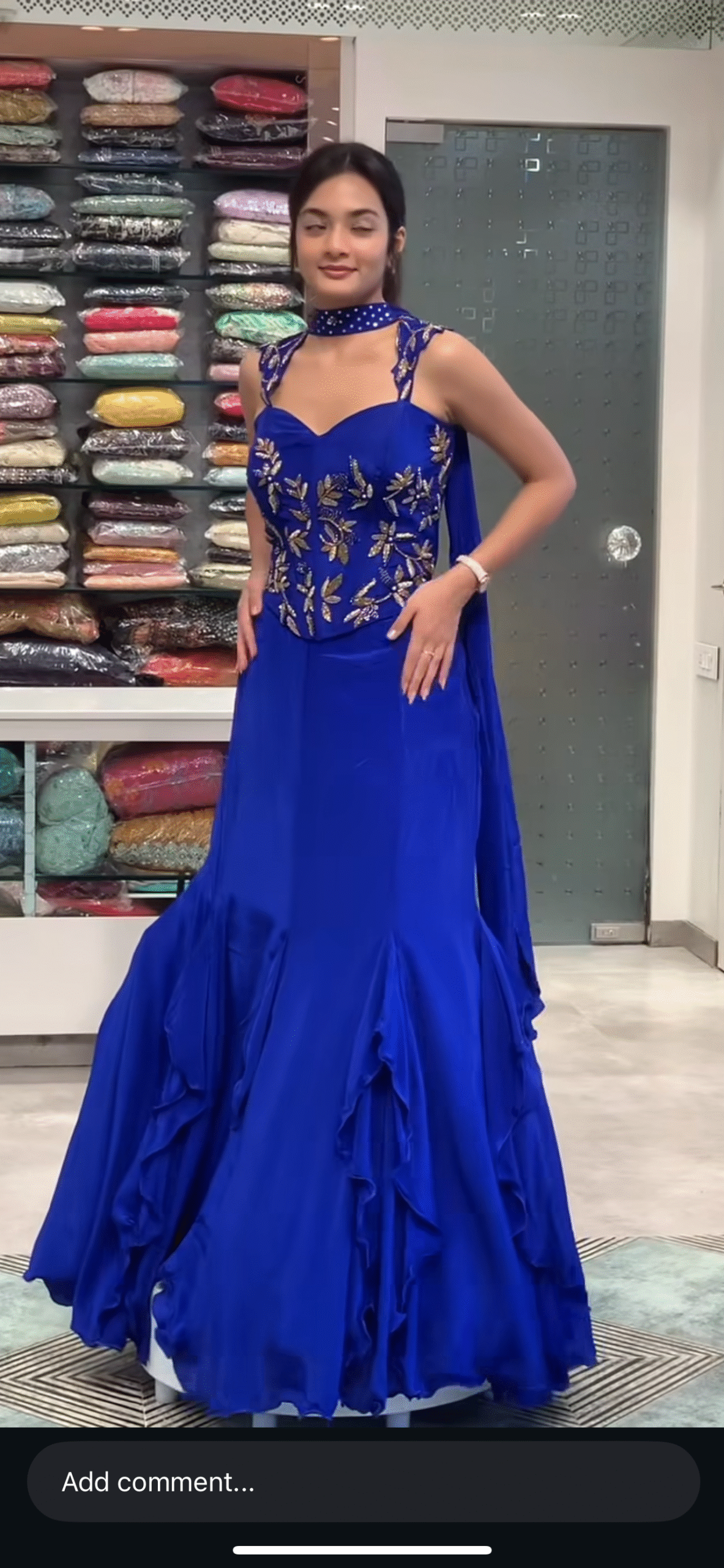 Electric blue corset