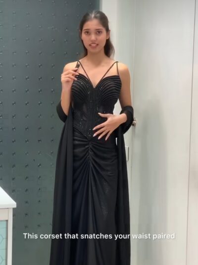 BED24C02-B278-4764-A59E-383378600E58 Black corset Indo western