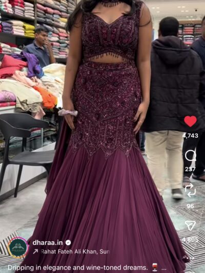 D47F3201-35F3-4EFA-AF60-D53A900D5610 Wine fish cut Lehenga