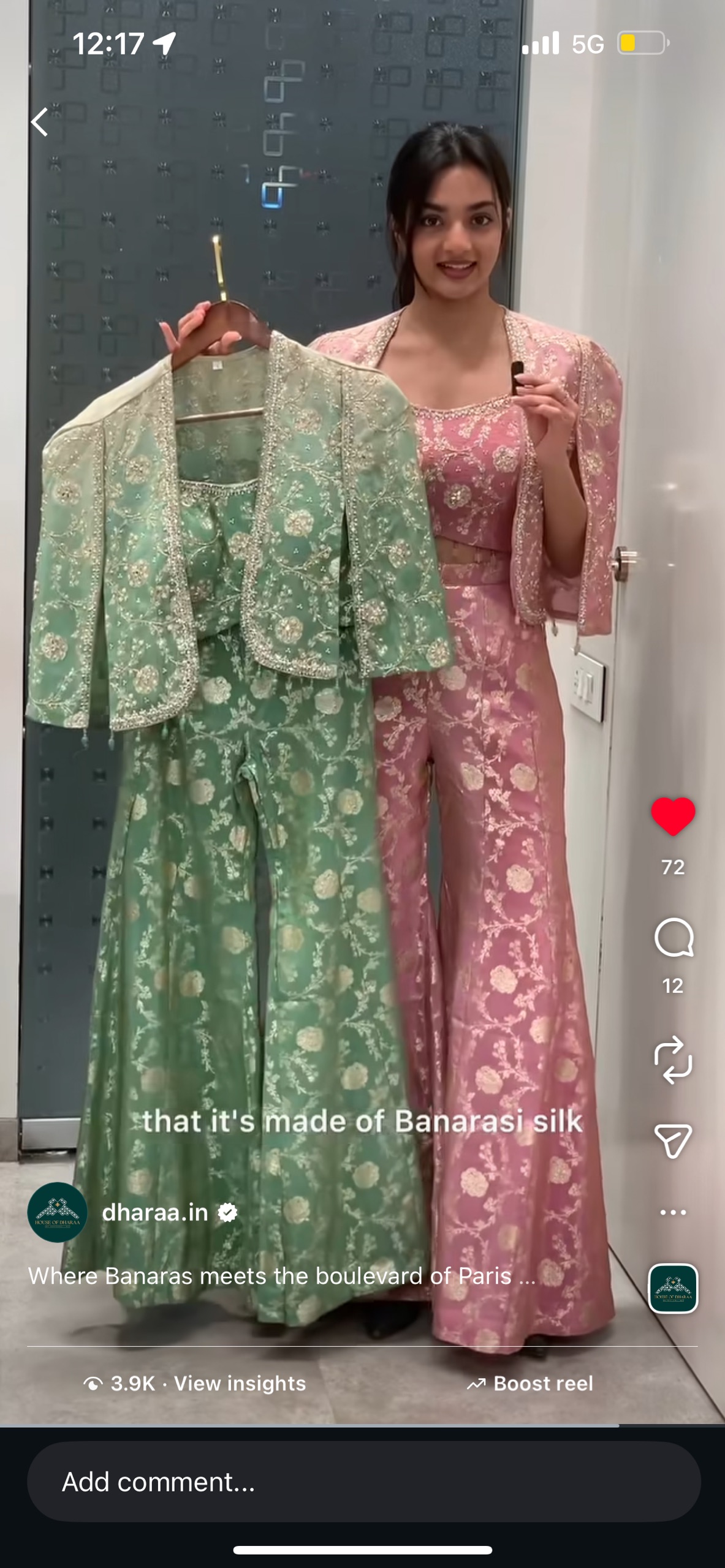 Banarasi indo western