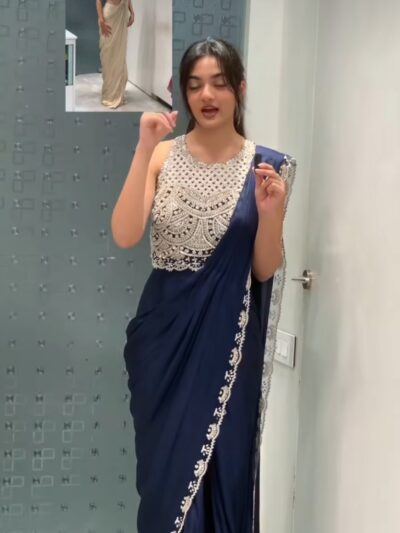 FC3F5CEE-57DD-409D-8270-9A77021337A5 Halter neck Drape saree