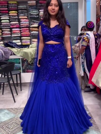 Dazzling Royal Blue Mermaid Gown