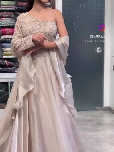 Elegant One-Shoulder Gown