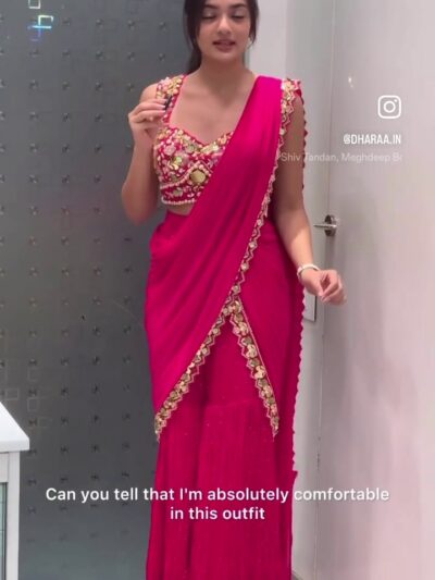 Embellished Pink Sharara Set