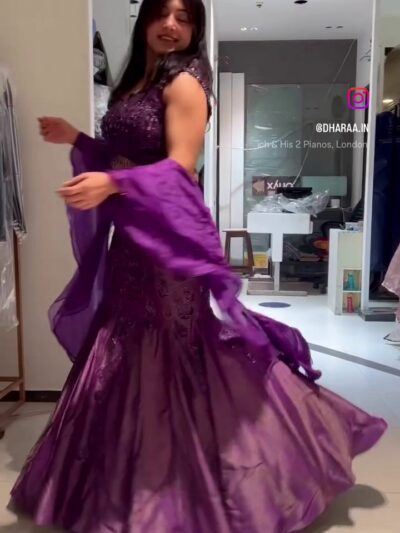 Embellished Purple Lehenga Set