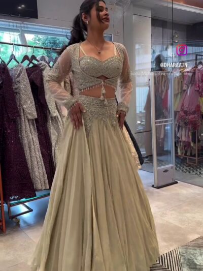 Embroidered Lehenga Jacket Set