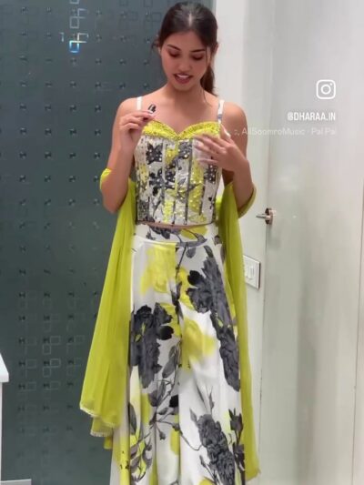 Floral Print Crop Top Set