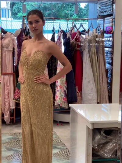 frame_0_Gold_Sequin_High-Sli Gold Sequin High-Slit Gown