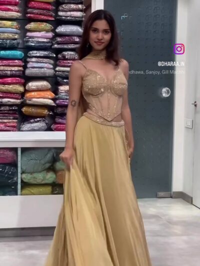 Frame 0 Golden Sequin Bustie