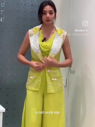 Lime Green Embellished Suit Set