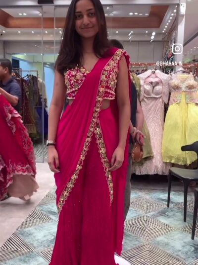 Frame 0 Magenta Embroidered