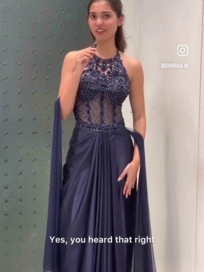 Frame 0 Navy Embellished Hal