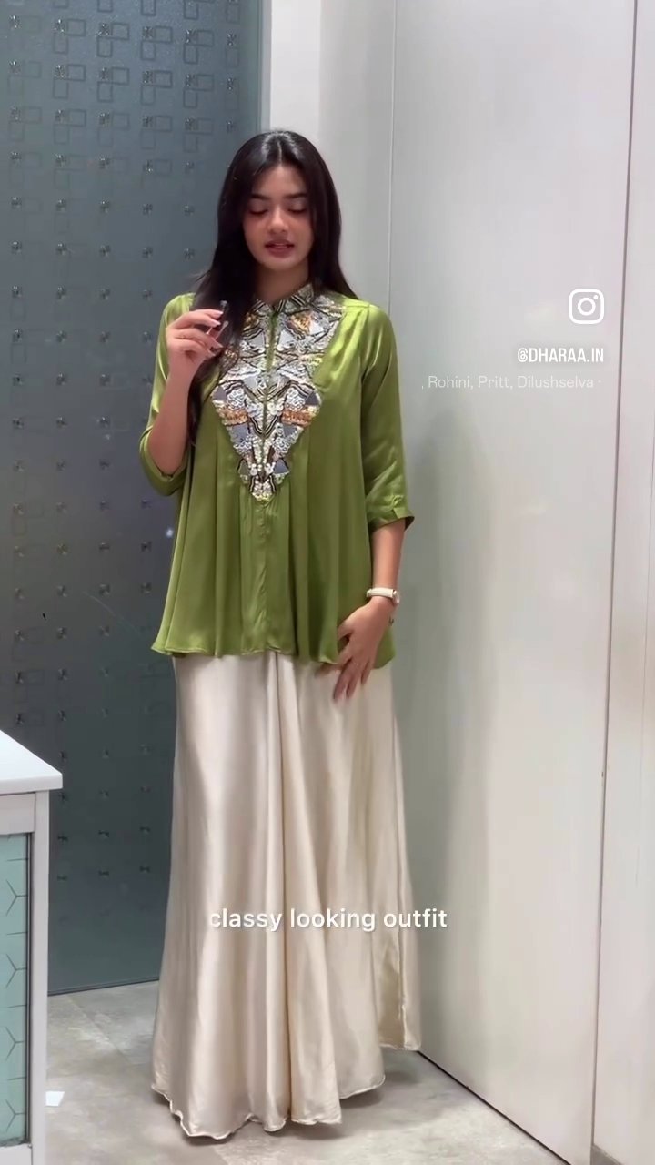 Olive Green Embroidered Tunic