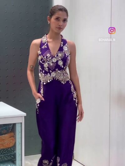 Regal Purple Halter Jumpsuit