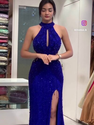 Royal Blue Sequin Gown