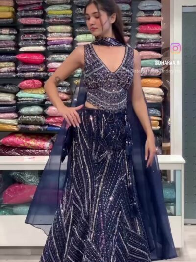 frame_0_Sequined_Embellished Sequined Embellished Lehenga Set