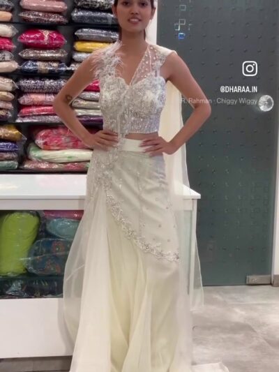 White Embellished Lehenga Set