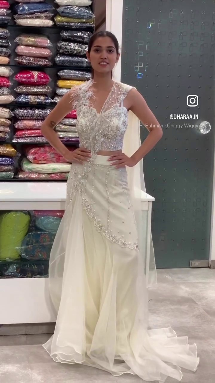 White Embellished Lehenga Set