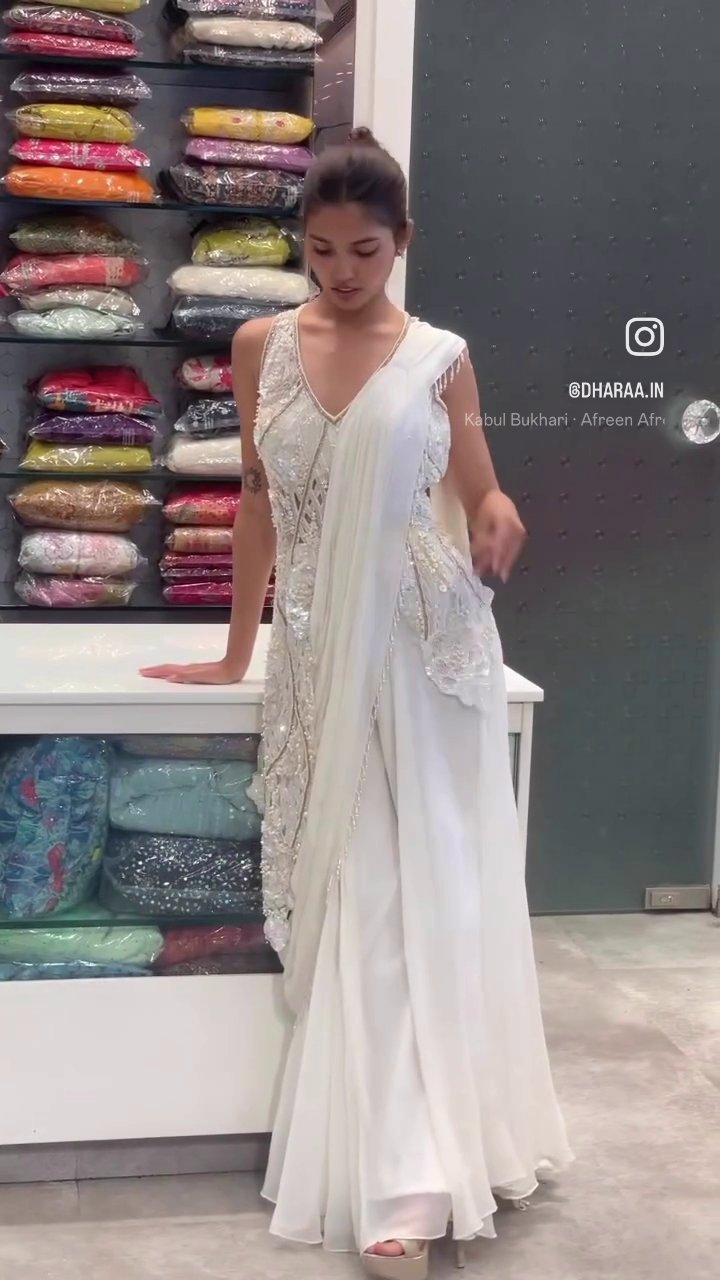 Embellished Pre-Draped Gown - Image 2