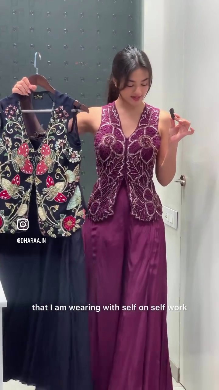 Embroidered Floral Ethnic Vest - Image 2