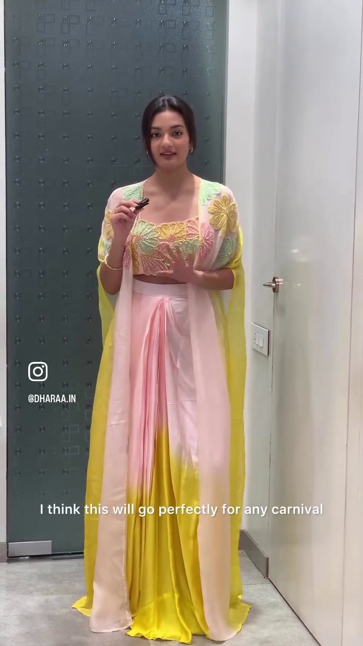 Embroidered Ombre Palazzo Set - Image 2