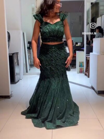 Emerald Beaded Gown