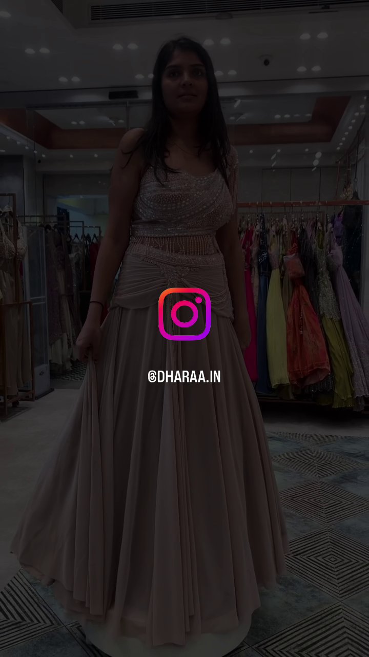 Beaded Draped Skirt Set - Image 3