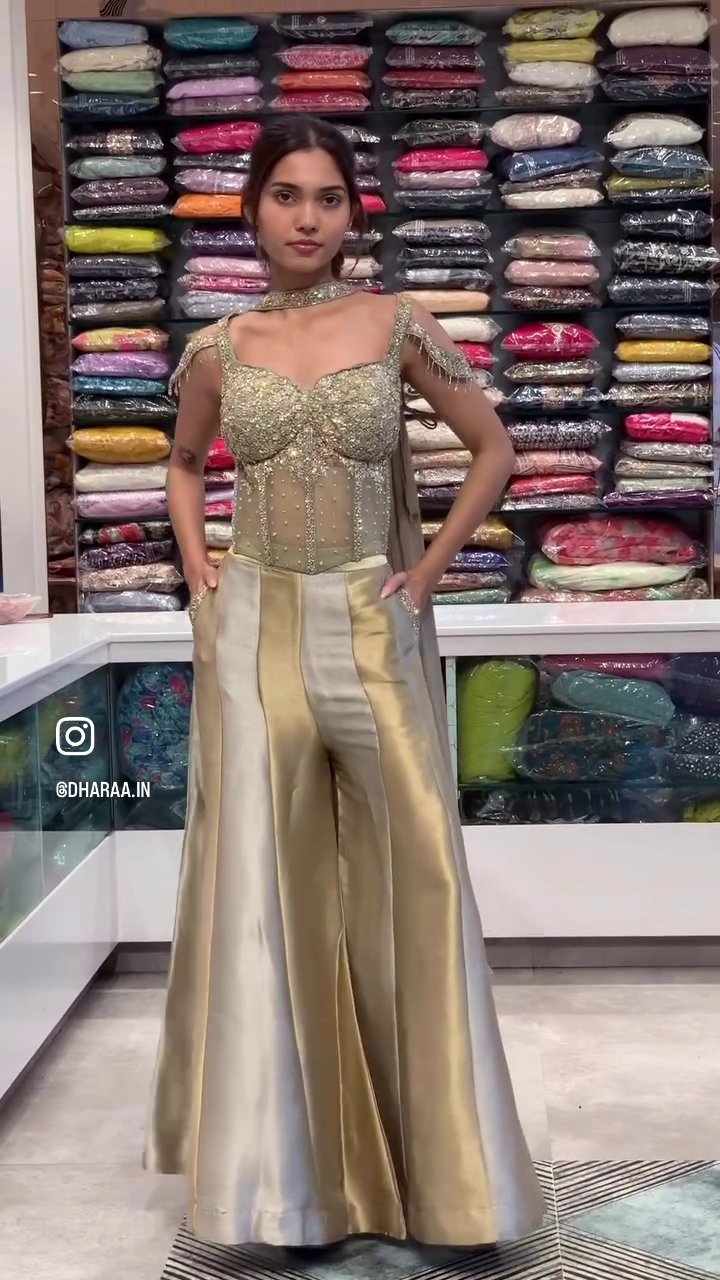 Embellished Corset Palazzo Set - Image 3