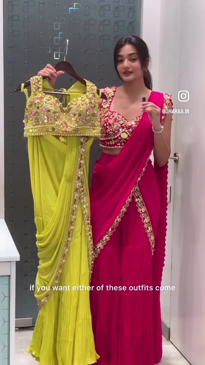 Embellished Pink Sharara Set - Image 3