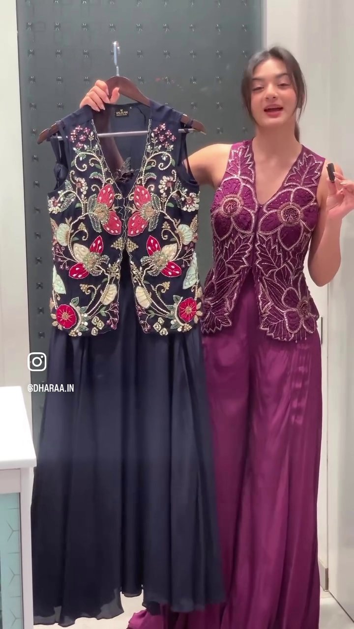 Embroidered Floral Ethnic Vest - Image 3